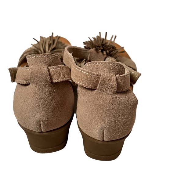 Minnetonka Desi Fringe Suede Wedge Sandal Size 7M NWOT - Picture 4 of 7